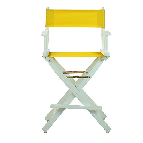 Casual Home 220-01/021-34 Director Chair 24" - Counter Height WhiteFrame/Gold Canvas