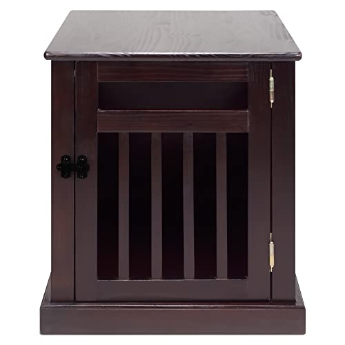 Casual Home Wooden Small Pet Crate, End Table, Espresso,19.5"W x 22.5"D x 22.5"H