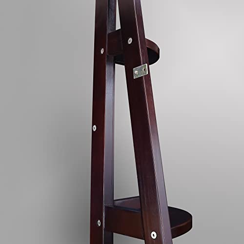 Casual Home 5-Shelf Corner Ladder Bookcase, Espresso