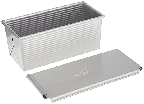 USA Pan Pullman Loaf Pan with Cover (9 x 4 inch) and Standard Bread Loaf Pan (1 Pound), Nonstick & Quick Release Coating, Made in the USA from Aluminized Steel
