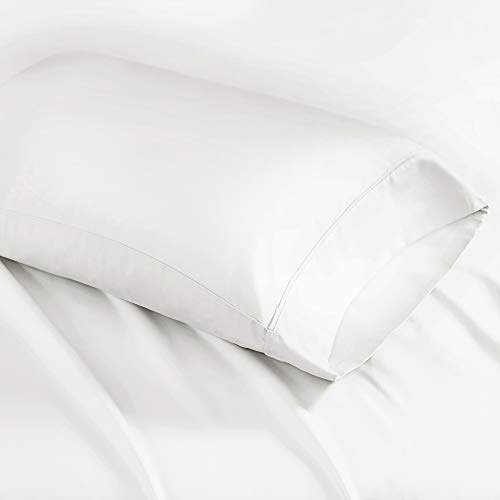 1500 Thread Count Cotton Blend Pillow Case Cover, Casual Luxury Machine Washable King Size Pillow Cases Set of 2, King : 20 X 40, White