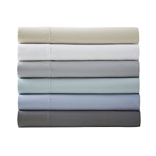 Madison Park 1500 Thread Count Cotton Blend Pillow Cases Standard Size, Casual Luxury Machine Washable Pillow Case Set of 2, Standard : 20 X 30, Grey