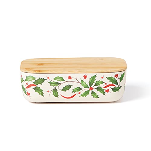 Lenox 893501 Holiday Rectangular Server With Wooden Lid