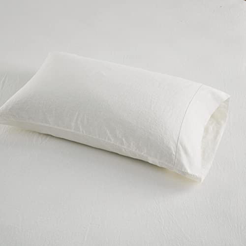 Madison Park Linen Blend Cotton and Linen Pillowcase in Ivory Finish MP21-7894