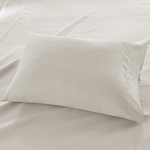 Madison Park 3M Microcell Bed Sheet Set Color Fast, Wrinkle and Stain Resistant, Soft Sheets with 16" Deep Pocket All Season, Cozy Bedding-Set, Matching Pillow Case, Twin XL, Ivory, 3 Piece