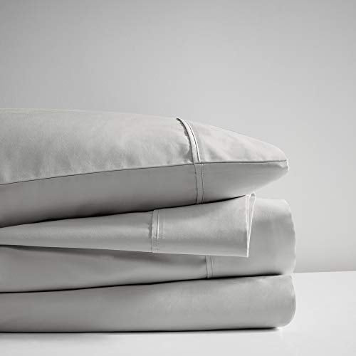 Beautyrest 400 Thread Count Wrinkle Resistant Cotton Sateen Sheet Set Grey Queen