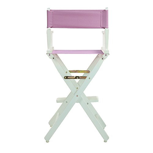 Casual Home 230-01/021-22 Director Chair, 30" - Bar Height, WhiteFrame/Pink Canvas