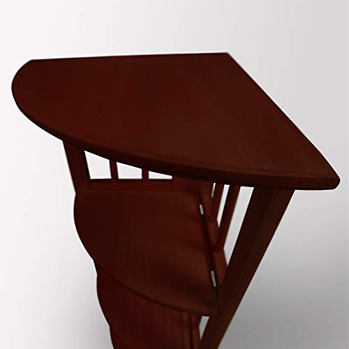 Casual Home 4-Shelf Corner Truffle Brown fold Bookcase