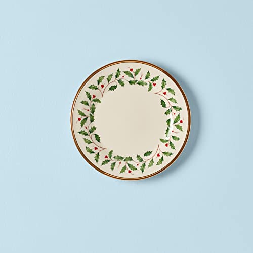 Lenox 146504010 Holiday Salad Plate, Red & Green, 8"