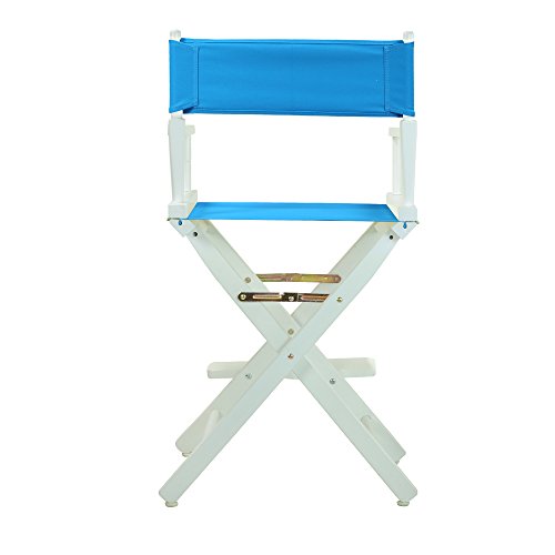 Casual Home 220-01/021-27 Director Chair 24" - Counter Height WhiteFrame/Turquoise Canvas