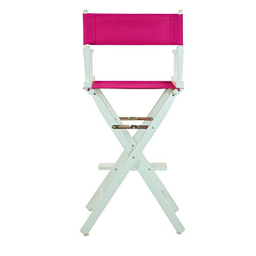Casual Home 230-01/021-30 Director Chair, 30" - Bar Height, WhiteFrame/Magenta Canvas