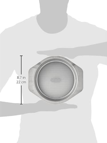 USA Pan American Bakeware Classics 9-Inch Round Cake Pan, Aluminzed Steel, 1 Count (Pack of 2), Silver