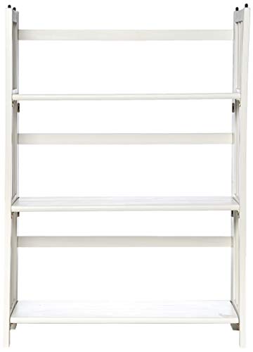 Casual Home 3-Shelf Folding Stackable Bookcase (27.5" Wide)-White