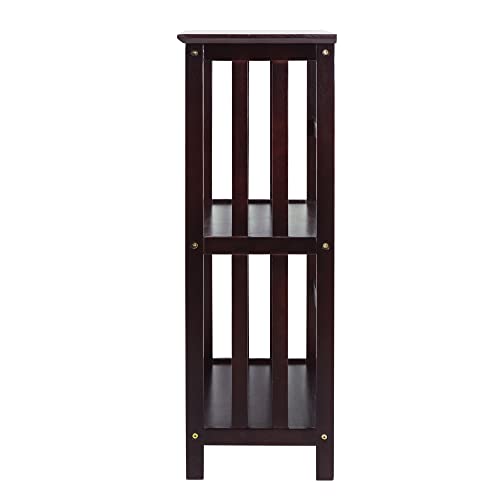 Casual Home Mission Style 3-Shelf Bookcase, Espresso