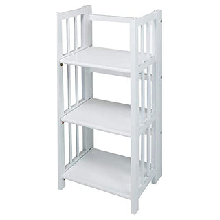 Casual Home 3-Shelf Folding Bookcase, 14" Wide, White