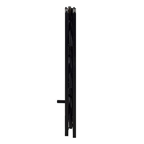 Casual Home Montego 3-Shelf Corner Folding Bookcase with Mantel Top, Black