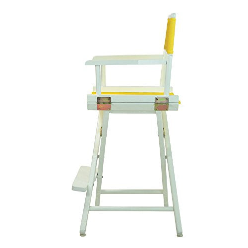 Casual Home 220-01/021-34 Director Chair 24" - Counter Height WhiteFrame/Gold Canvas