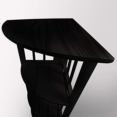 Casual Home 4 tier Corner Folding Bookcase, Black