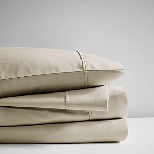 Beautyrest Cotton and Polyester Sateen Cooling Sheet Sets with Khaki BR20-1913