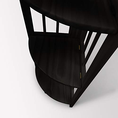 Casual Home 4 tier Corner Folding Bookcase, Black