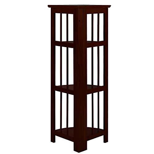 Casual Home 4-Shelf Corner Truffle Brown fold Bookcase