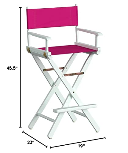 Casual Home 230-01/021-30 Director Chair, 30" - Bar Height, WhiteFrame/Magenta Canvas
