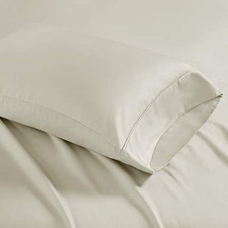 Madison Park 1500 Thread Count Queen Bed Sheets | Ivory Bed Sheet Set 4-Piece Include Flat Sheet
