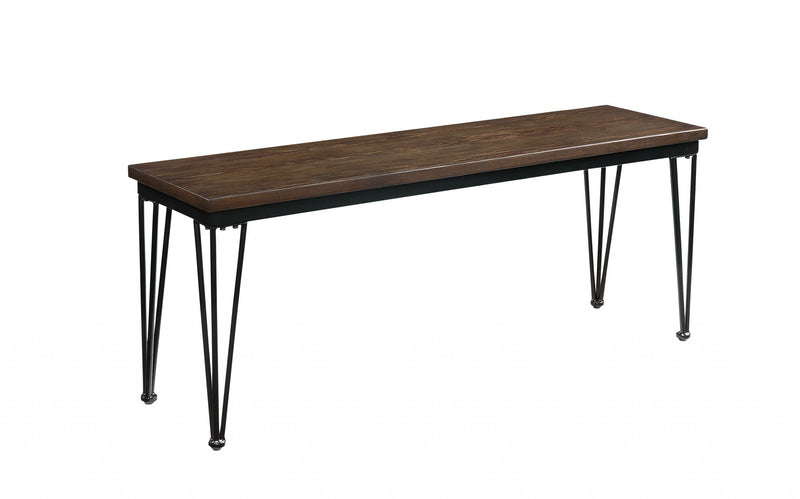 Home Outfitters 13" Brown and Black Dining bench