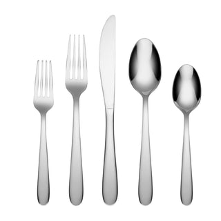 Cambridge Silversmiths Jude Mirror 45 Piece Flatware Set, Service for Eight, silver