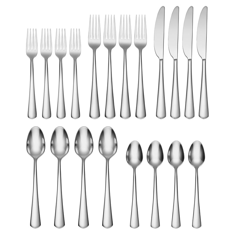 Cambridge Silversmiths Mirror 20-Piece Zakiya Flatware Set, Service for 4