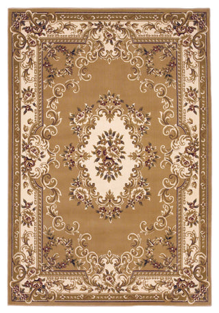 Home Outfitters 2' X 3' Beige And Ivory Floral Medallion Area Rug
