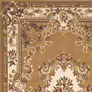 Home Outfitters 2' X 3' Beige And Ivory Floral Medallion Area Rug
