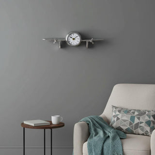  3" Novelty Nickel Metal And Glass Analog Wall Clock - front product view