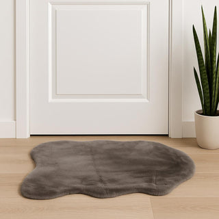 Home Outfitters 2' X 3' Gray Shag Hand Knotted Area Rug