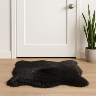 Home Outfitters 2' X 3' Black Shag Area Rug