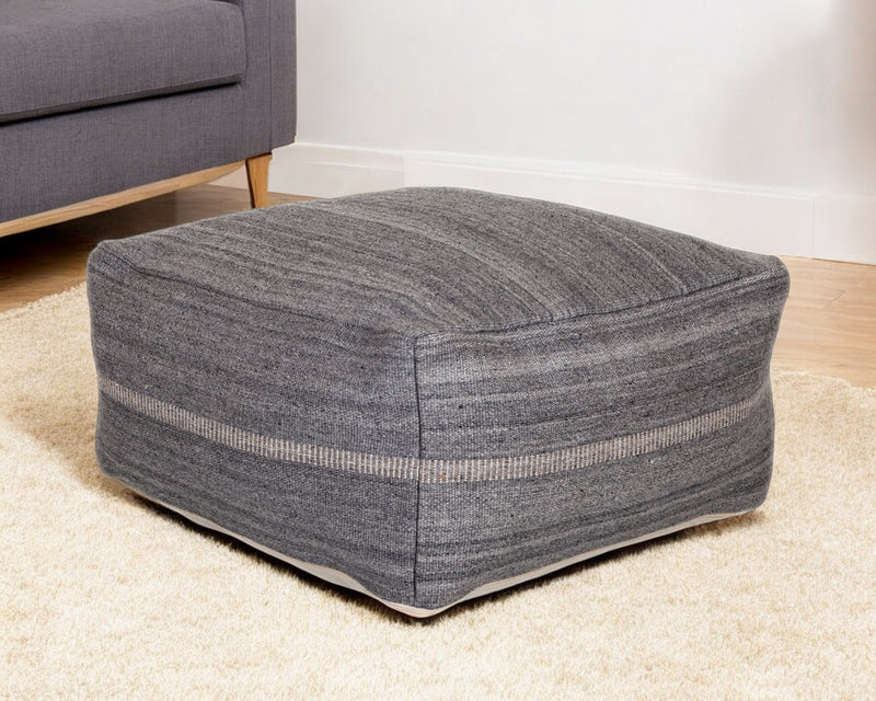 Home Outfitters Steel Grey Stylish Pouf