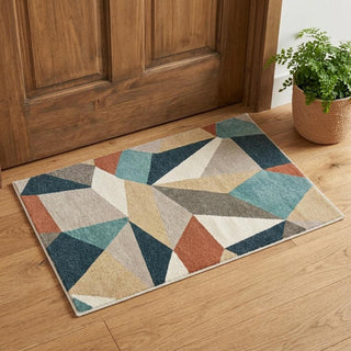 Home Outfitters 2' X 3' Blue Green And Beige Abstract Geometric Area Rug