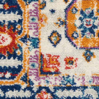 Home Outfitters 2' X 3' Blue And Ivory Medallion Area Rug
