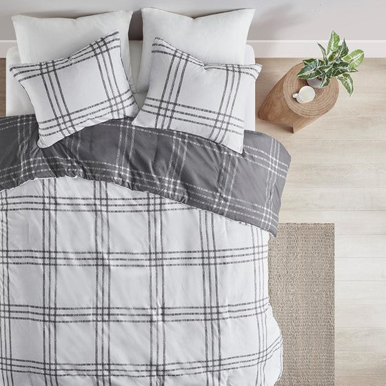 Intelligent Design Pike Plaid Reversible Comforter Set Twin/Twin XL