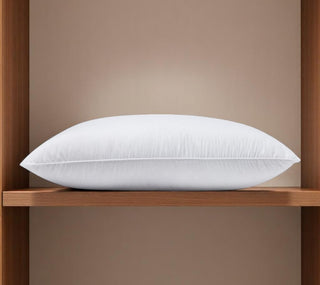 100% Cotton Lux Sateen Down Alternative Medium Hypoallergenic Queen Size Bed Pillow