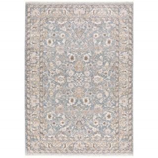 Home Outfitters 2' X 3' Blue And Ivory Area Rug