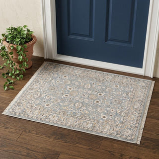 Home Outfitters 2' X 3' Blue And Ivory Area Rug