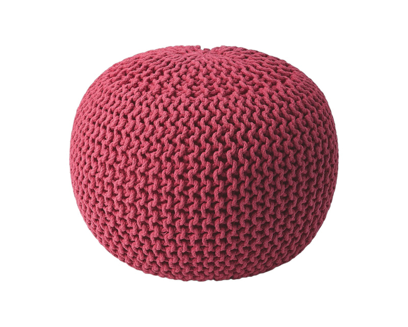Home Outfitters 19" Pink Round Pouf Ottoman