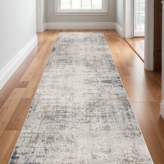 Home Outfitters 2' X 20' Navy Blue Distressed Striations Runner Rug