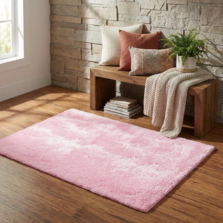 Home Outfitters 4' X 5' Pink Shag Power Loom Area Rug