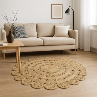 Home Outfitters 5' X 5' Natural Jute Hand Braided Area Rug
