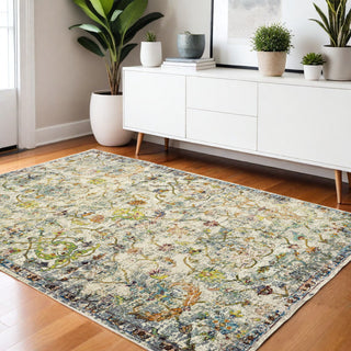 Home Outfitters 4' X 6' Beige Abstract Garden Area Rug
