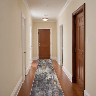 Home Outfitters 2' X 20' Beige Cobblestone Pattern Runner Rug