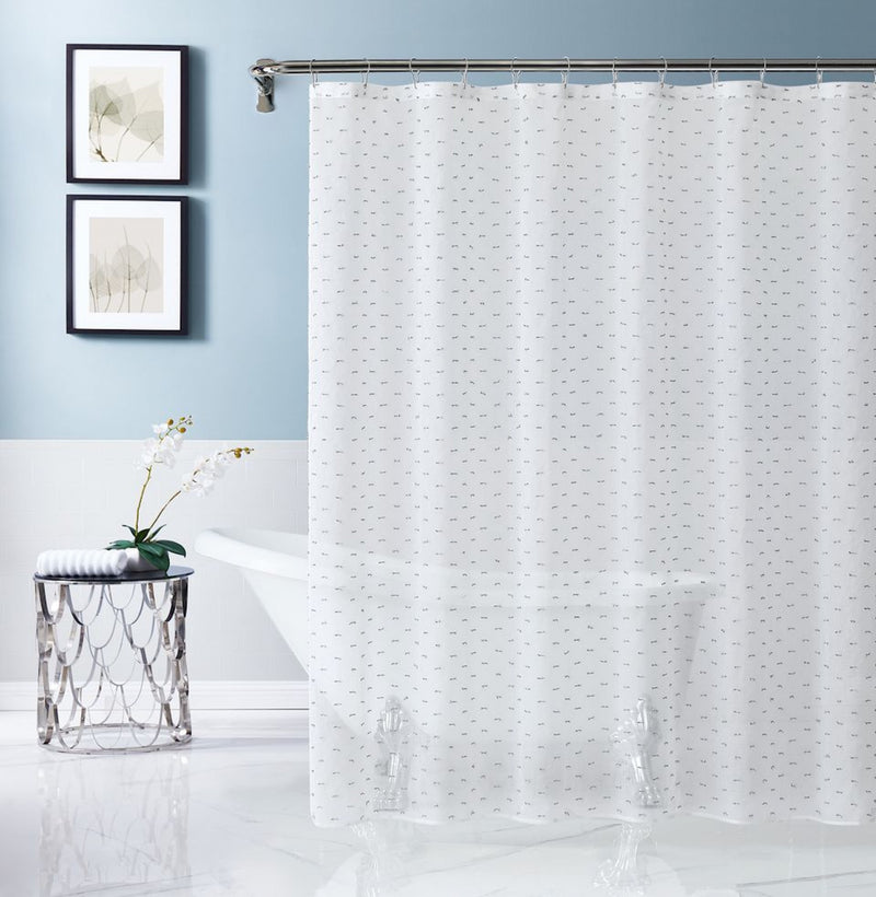 Home Outfitters Silver Puff Sprinkles Shower Curtain