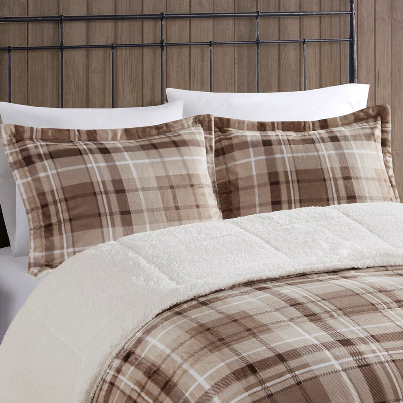 Woolrich Alton Plush to Sherpa Down Alternative Comforter Set Twin 1 Comforter:63""W x 86""L 1 Standard Sham:20""W x 26""L + 2""D 1 Decorative Pillow:18""W x 18""L